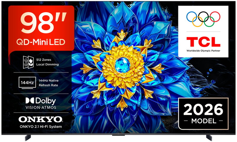 TCL 98" 98T8D / 4K / QD-Mini LED / 144Hz / Google Tv