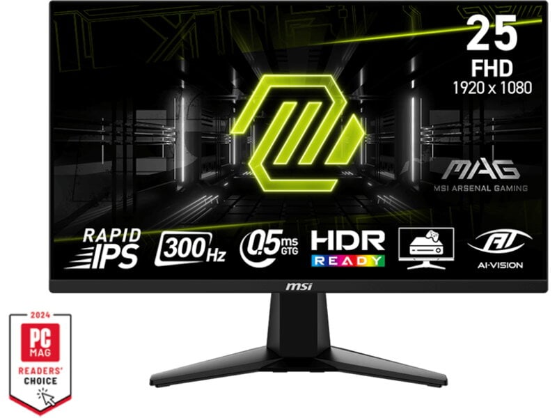 MSI MAG 255XF / 25" / IPS / 1920x1080 / 300 Hz / 0,5ms / HDMI,DP