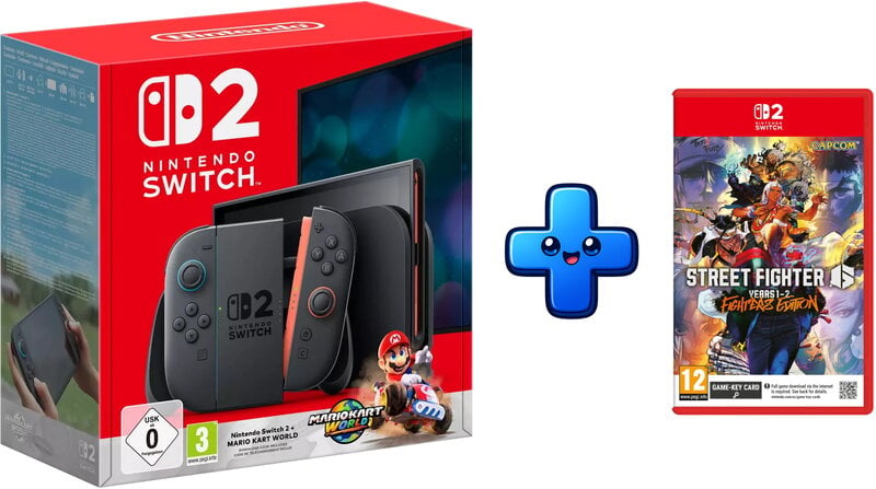 Nintendo Switch 2 - Mario Kart World + Street Fighter 6 Bundle