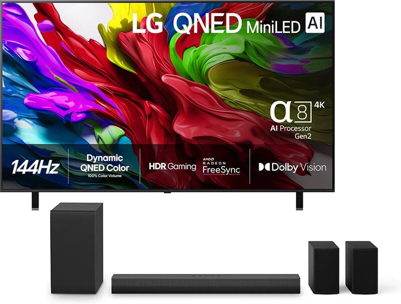 LG 75" 75QNED85A6C + LG Soundbar NS40TR