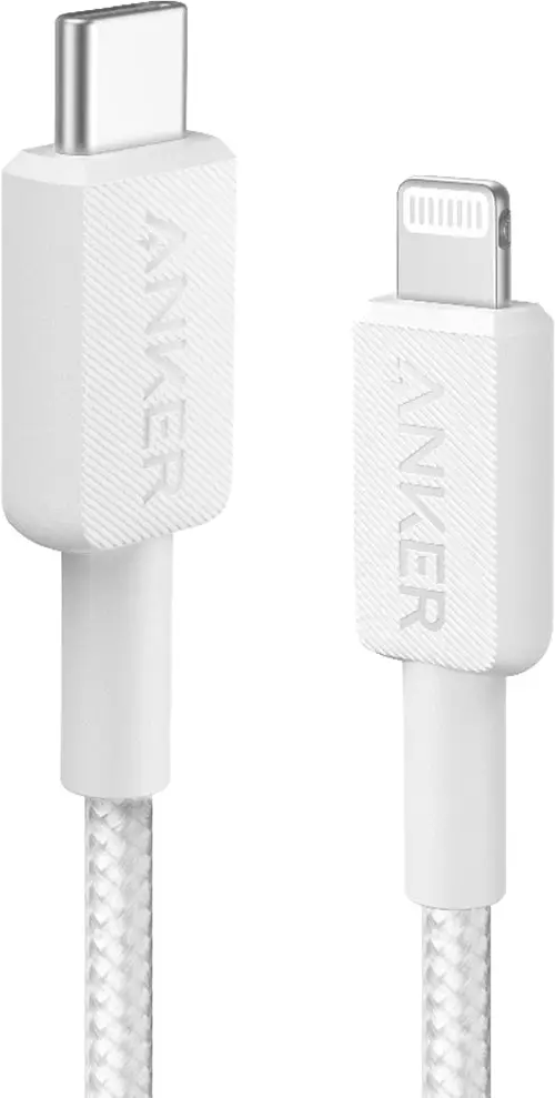 Anker 322 PowerLine USB-C till Lightning 0,9m - Vit