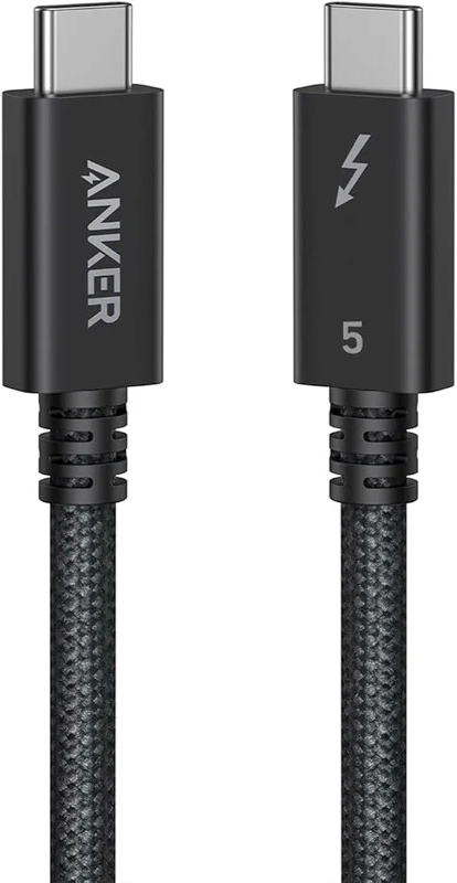 Anker Prime 240W USB-C till Thunderbolt 5 kabel 0,5m 8K@60Hz / 80Gbps - Svart