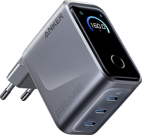 Anker Prime 160W 3 portar laddare - Silver