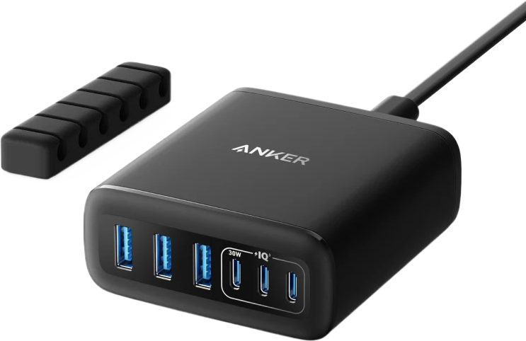 Anker 6-port Charger 112W GaN - Black