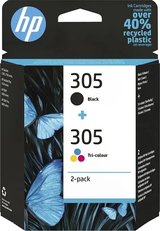 HP 305 Svart+Tri-Colour - 2-pack