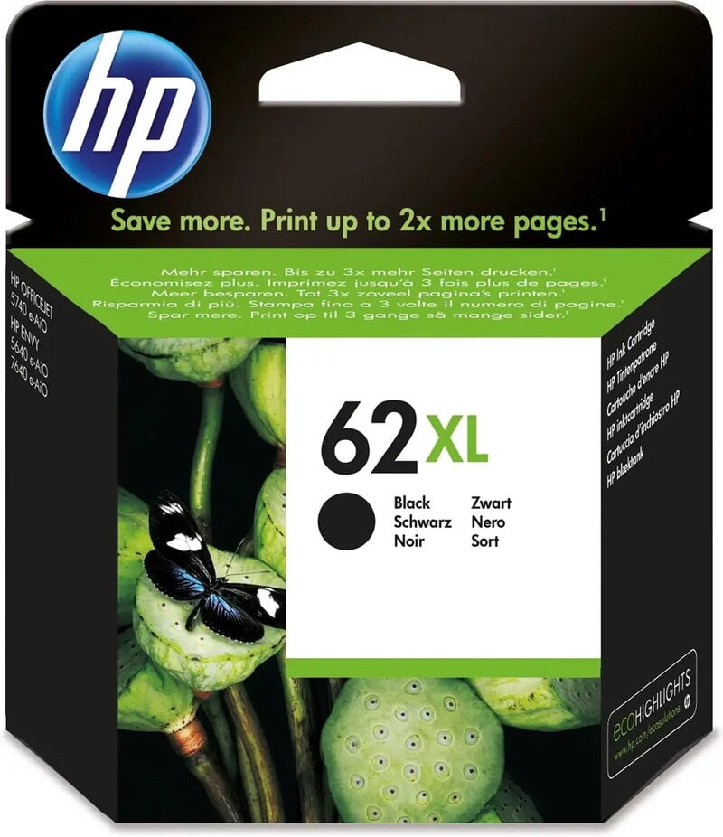 HP Ink 62XL - Svart