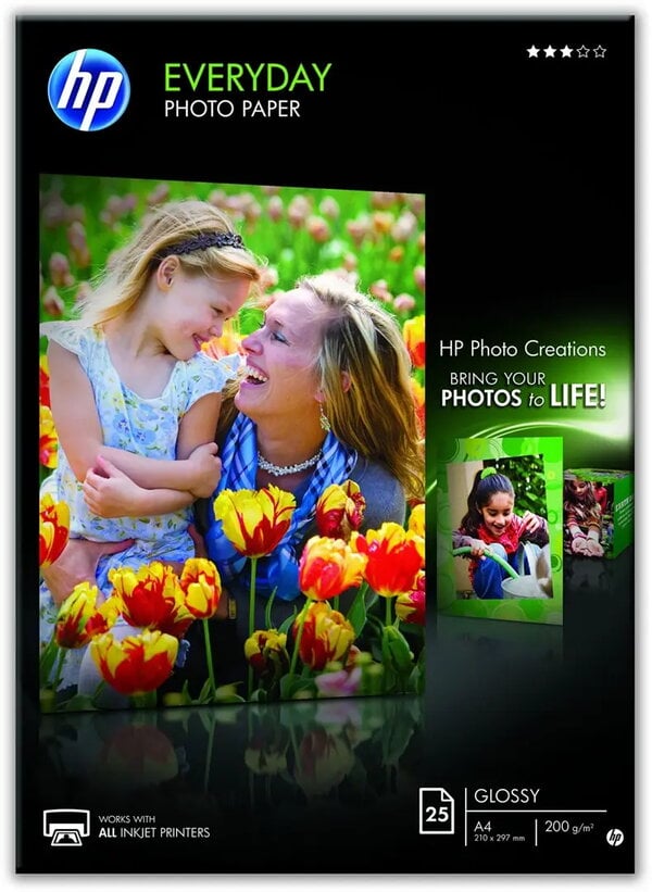 HP Fotopapper Glossy A4 / 25 ark