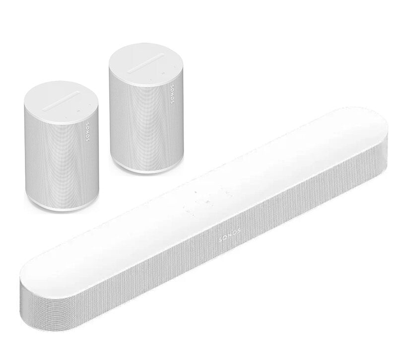 Sonos Beam (Gen2) Soundbar + 2x Era100 SL – Vit