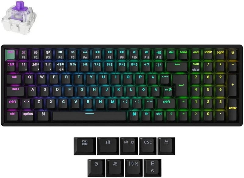 Keychron K4 HE Trådlöst Gamingtangentbord Gateron 2.0 Magnetic Switch / Tri-mode / QMK/VIA - Svart
