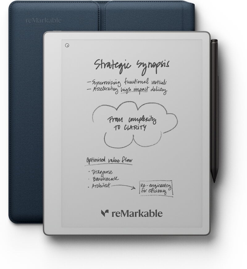 reMarkable Paper Pure 10,3" + Marker Plus + Sleeve Folio - Ocean Blue