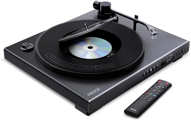 MIXX Analog Plus Vinyl and CD Player / Skivspelare / CD-spelare / Bluetooth - Svart