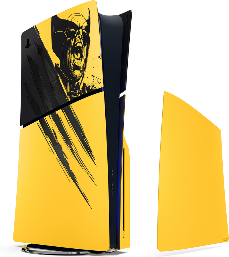 Höljen för PS5-konsol - Marvel's Wolverine Battle Yellow Limited Edition