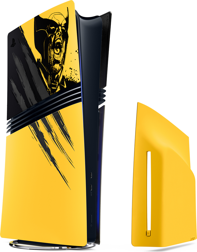 Höljen för PS5 Pro konsol - Marvel's Wolverine Battle Yellow Limited Edition