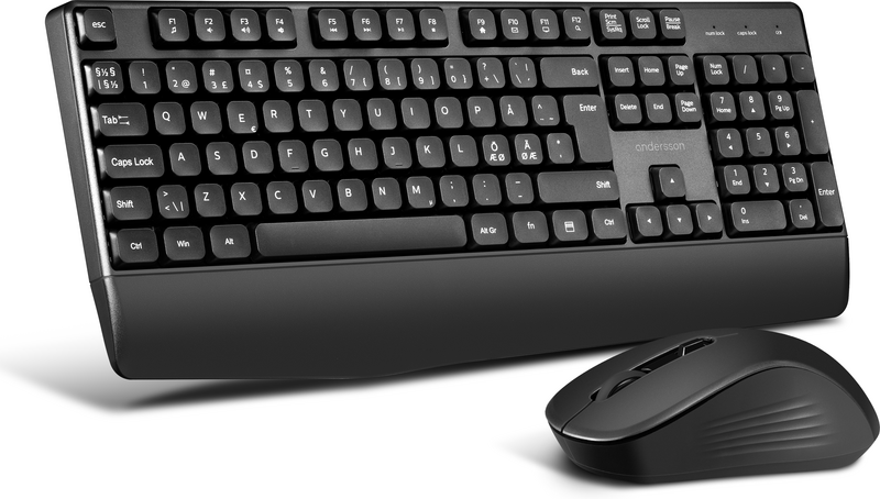Andersson WSK-M2000 Trådlöst Tangentbord och Mus