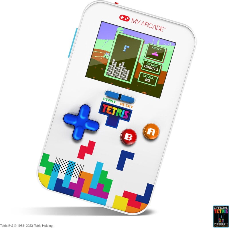 My Arcade TETRIS Go Gamer 300 Bonusspel 2,5" Handhållen Spelkonsol - Vit/Blå