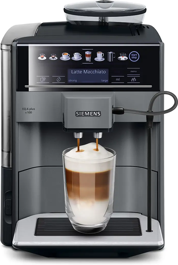 Siemens EQ6 plus s100 Helautomatisk Kaffemaskin - Diamond titanium metallic