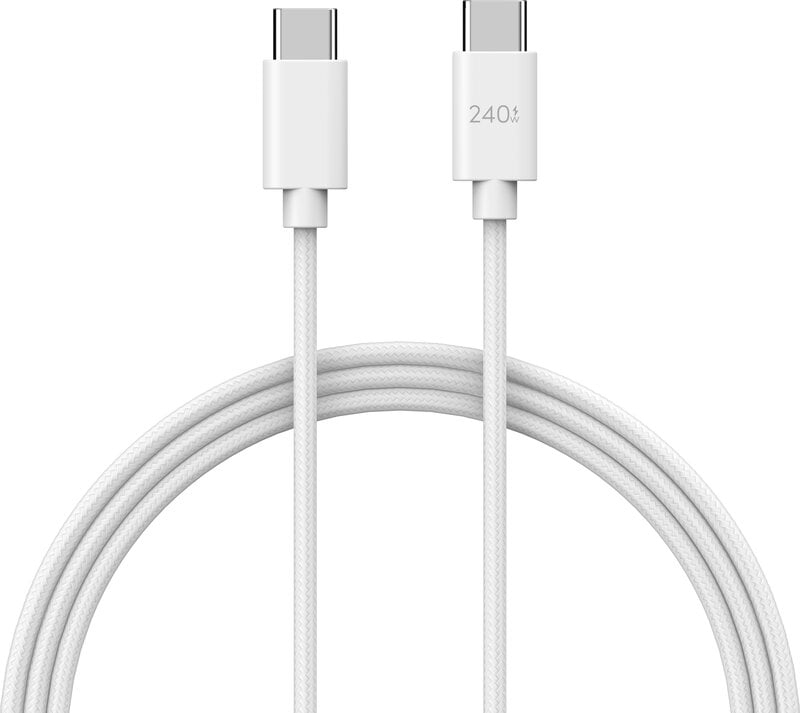 Andersson USB-C till USB-C kabel 240W PD 3.1 flätad 1m - Vit