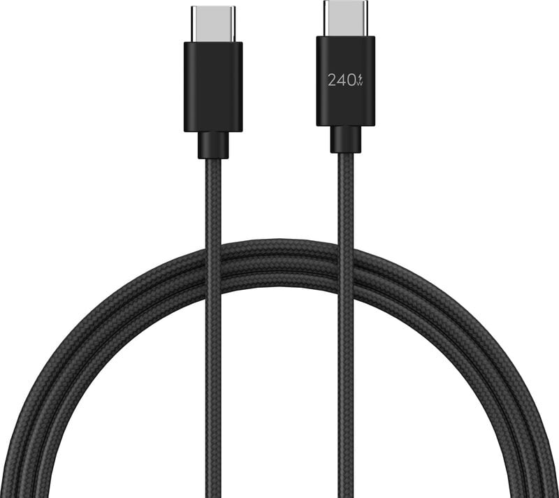Andersson USB-C till USB-C kabel 240W PD 3.1 flätad 1m - Svart