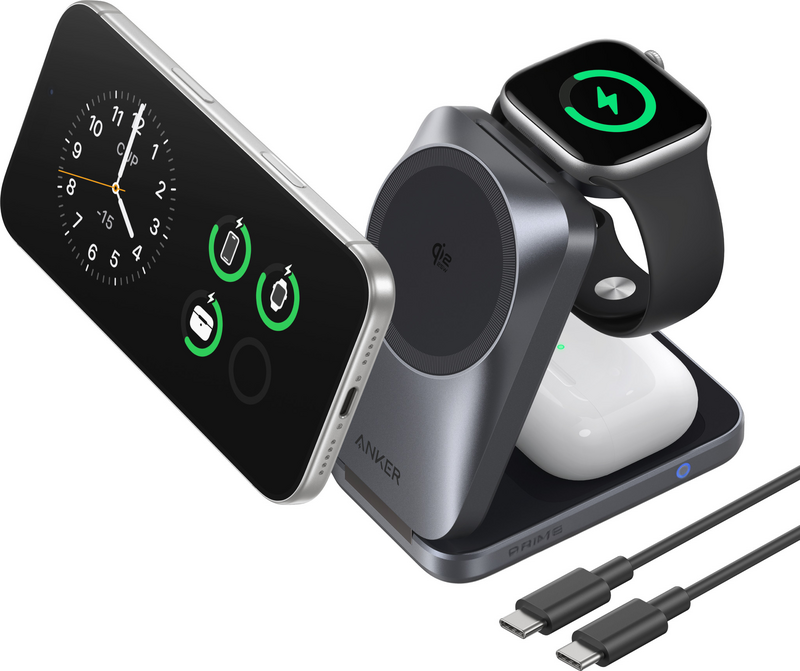 Anker MagGo 3-in-1 Wireless Charging Station (black)