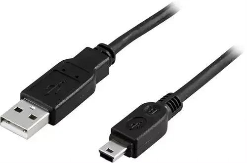 Product Image for Deltaco Mini-USB 2.0 kabel 1m - Svart - USB-Mini/Micro kabel (Mobil, Surfplatta) | Webhallen